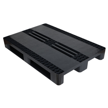 Paleta plastikowa EUR 1200 x 800 ażurowa z regranulatu kolor czarny