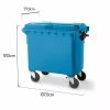 KONTENER NA ODPADY KOMUNALNE SOLIDNY KOLORY WEBER 660L