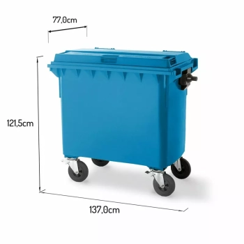 KONTENER NA ODPADY KOMUNALNE SOLIDNY KOLORY WEBER 660L