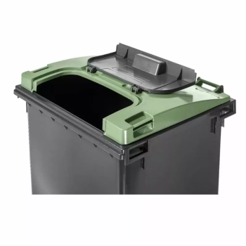 KONTENER NA ODPADY KOMUNALNE WYTRZYMAŁY OTWIERANY W KLAPIE KOLORY WEBER 1100L
