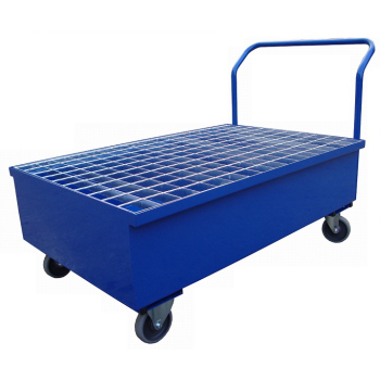 Wanna wychwytowa podwójna mobilna z poręczą typ PMZ wym.1200 × 800 × 280 mm, poj. 250L