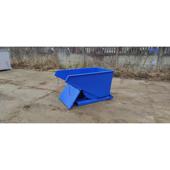 KONTENER SAMOWYŁADOWCZY Z OPUSZCZANĄ ŚCIANĄ  TKO 1450 × 864 × 884  POJEMNOŚĆ 600l
