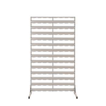 REGAŁ WARSZTATOWY JEDNOSTRONNY 1610 X 940 X 380mm + POJEMNIKI 104 SZT.